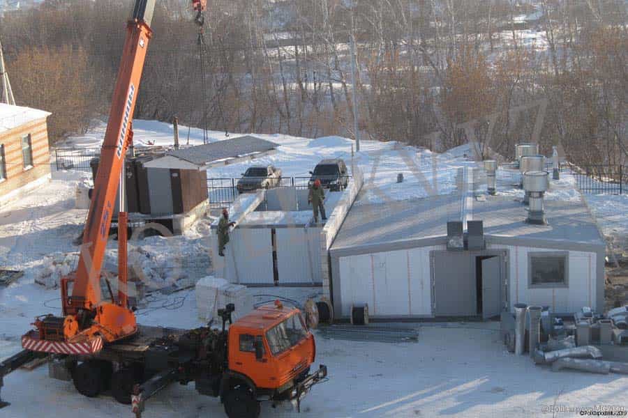 Монтаж водогрейной модульной котельной